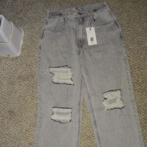 Casual Gray Boyfriend Jeans
